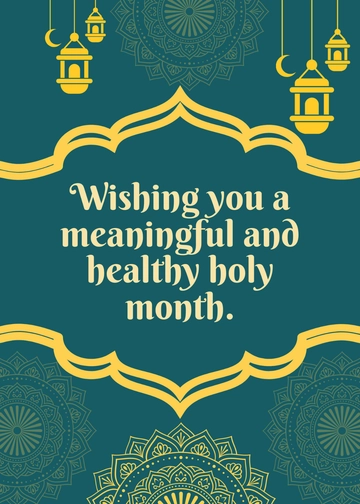 Free Ramadan Best Wishes Template to Edit Online