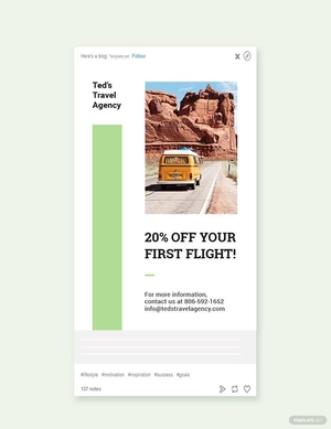Travel Agency Tumblr Post Template
