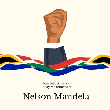 Free Nelson Mandela International Day Quote Vector Template to Edit Online