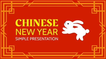 Free Simple Chinese New Year Presentation Template to Edit Online
