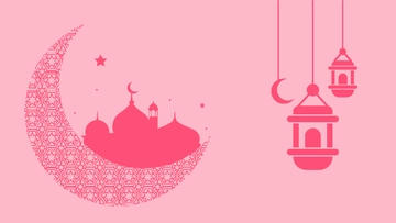 Free Ramadan Pink Background Template to Edit Online