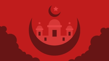 Free Ramadan Red Background Template to Edit Online