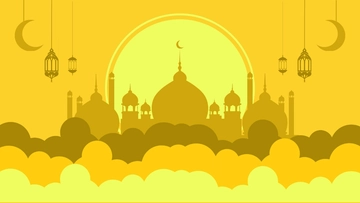 Free Ramadan Yellow Background Template to Edit Online