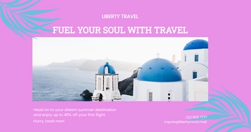 Free Minimal Travel Facebook Post Template to Edit Online