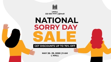 Free National Sorry Day Flyer Background Template to Edit Online