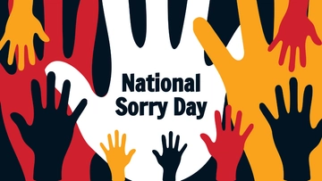Free National Sorry Day Clipart Background Template to Edit Online