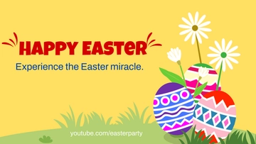 Free Easter Youtube Banner Template to Edit Online
