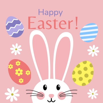 Free Happy Easter Clipart Template to Edit Online