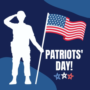 Free Patriots' Day Clipart Template to Edit Online