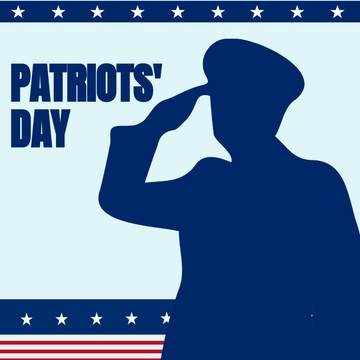 Free Patriots' Day Clipart Template to Edit Online