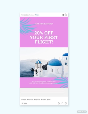 Minimal Travel Tumblr Post Template