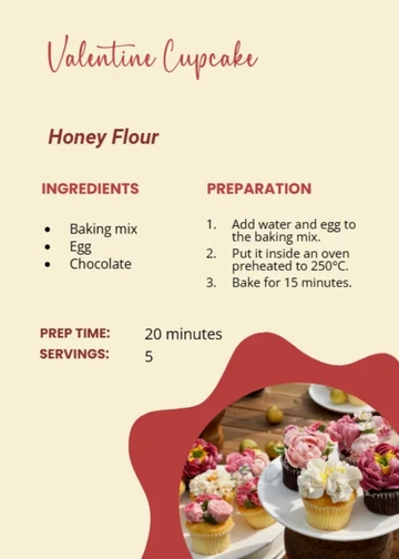 Free Valentine's Day Recipe Template to Edit Online