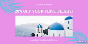 Minimal Travel Twitter Post Template