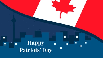 Free High Resolution National Patriots' Day Background Template to Edit Online