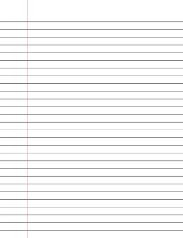Free Wide Ruled Notebook Paper Template to Edit Online