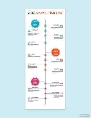 Simple Yearly Timeline Template