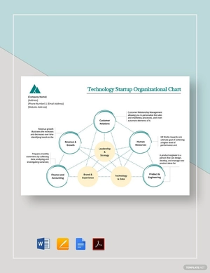 Technology Startup Organizational Chart Template