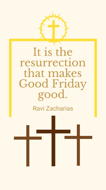 Free Ravi Zacharias - It is the resurrection that makes Good Friday good. Template to Edit Online