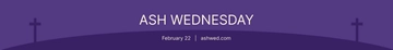 Free Ash Wednesday Website Banner Template to Edit Online