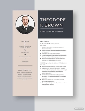 AS400 Computer Operator Resume