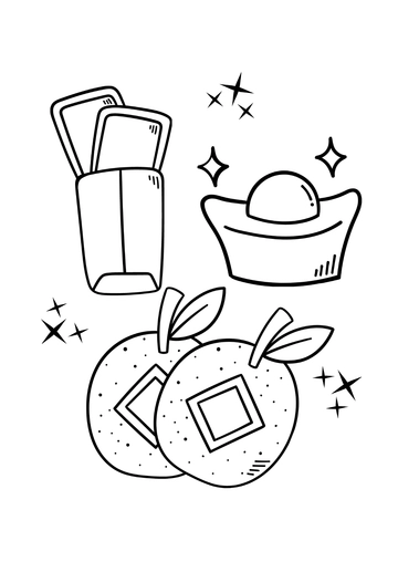 Free Easy Chinese New Year Drawing Template to Edit Online
