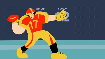 Free Super Bowl Cartoon Background Template to Edit Online