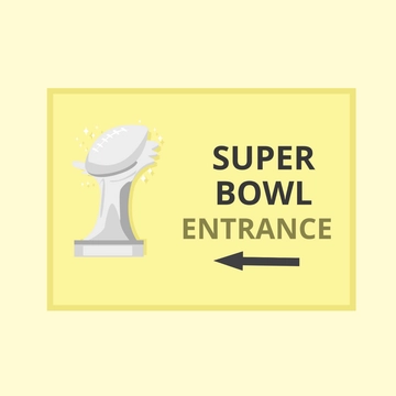 Free Super Bowl Sign Clipart Template to Edit Online