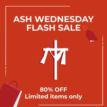 Free Ash Wednesday Flyer Vector Template to Edit Online