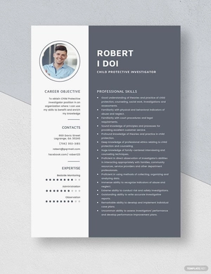 Child Protective Investigator Resume