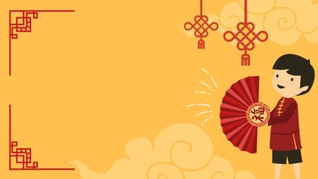 Free Free Chinese New Year Cartoon Background Template to Edit Online