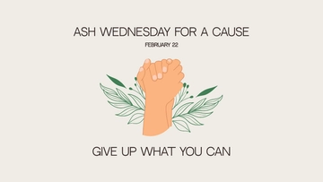 Free Ash Wednesday Invitation Background Template to Edit Online