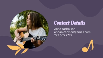 Free Music Arranger Portfolio Presentation Template to Edit Online