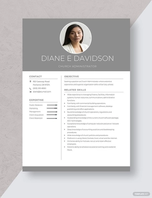 Church Administrator Resume