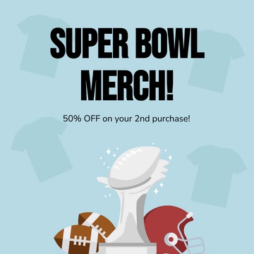 Free Super Bowl Sale Clipart Template to Edit Online