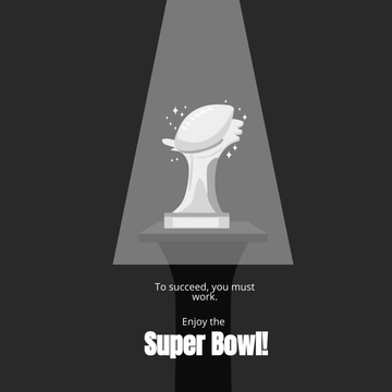 Free Super Bowl Message Clipart Template to Edit Online