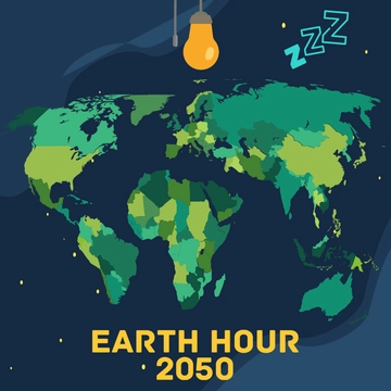 Free Earth Hour Design Clipart Template to Edit Online