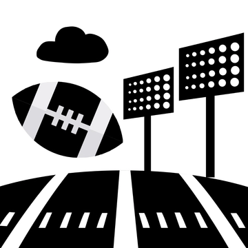 Free Black And White Super Bowl Clipart Template to Edit Online