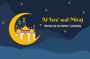 Free Al Isra' wal Miraj Banner Template to Edit Online