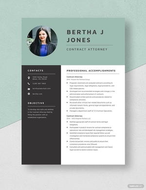 Contract Attorney Resume