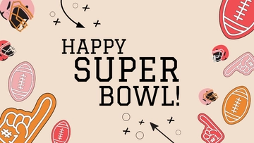 Free Happy Super Bowl Background Template to Edit Online