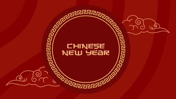 Free Chinese New Year Red Background Template to Edit Online
