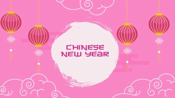 Free Chinese New Year Pink Background Template to Edit Online