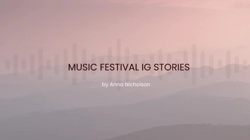 Free Music Festival Ig Stories Presentation Template to Edit Online