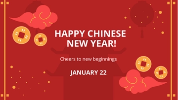 Free Chinese New Year Youtube Cover Template to Edit Online