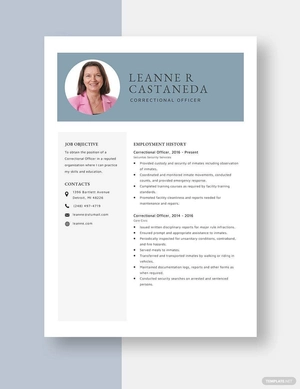 Correctional Officer Resume