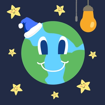 Free Cute Earth Hour Clipart Template to Edit Online