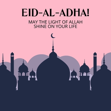 Free Eid al-Adha Quote Vector Template to Edit Online