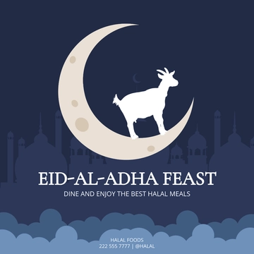 Free Eid al-Adha Poster Vector Template to Edit Online