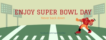 Free Super Bowl Facebook Cover Banner Template to Edit Online