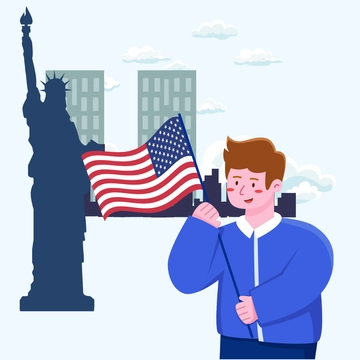 Free Patriots' Day Cartoon Clipart Template to Edit Online